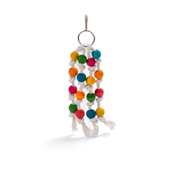 Picture of LeoPet Bird Toy with Strings & Wooden Beads